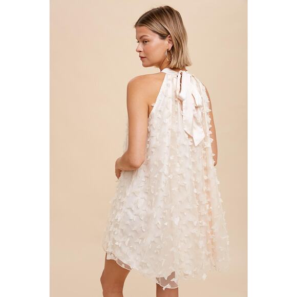 In Loom Balticborn Tulle 3D Butterfly Halter Dress Fairycore Whimsical Medium - Picture 2 of 7